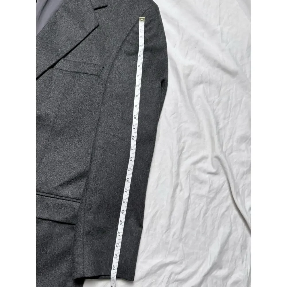 Vito Rufolo 42L Gray Lanificio Wool Silk Made in Italy Blazer Sport Suit Coat